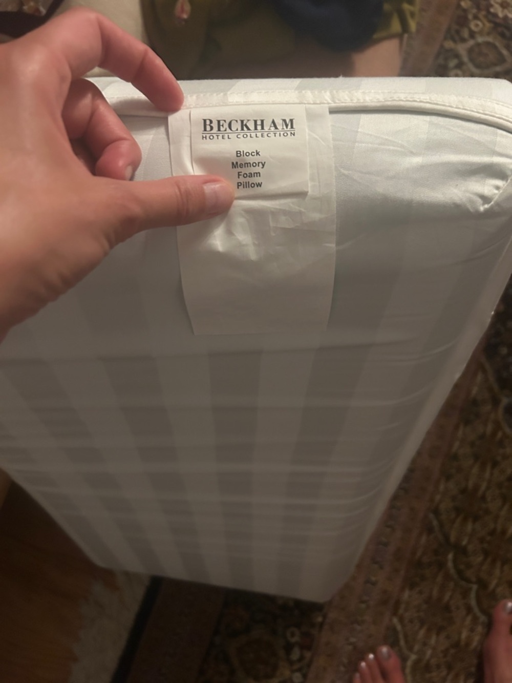 Beckham Hotel Collection memory foam block pillow- 2 avail